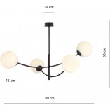 Lampa Sufitowa Hunter IV - Szklane Kule | Emibig