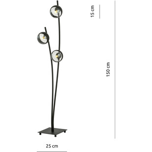 Lampa podłogowa Hunter III | Szkło, E14 | Emibig