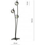 Lampa podłogowa Hunter III | Szkło, E14 | Emibig