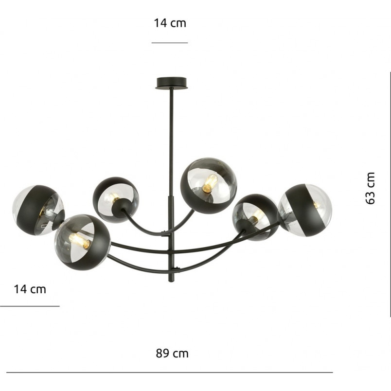 Lampa Sufitowa Hunter VI - Emibig | Szklane Kule