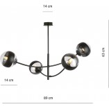 Lampa Sufitowa Hunter IV - Szklane Kule | Emibig