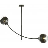 Lampa sufitowa Hunter II Emibig - Szklane kule | Czarno-przezroczysta