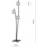 Lampa podłogowa Hunter III szklane kule | Emibig