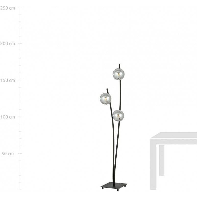 Lampa podłogowa Hunter III szklane kule | Emibig