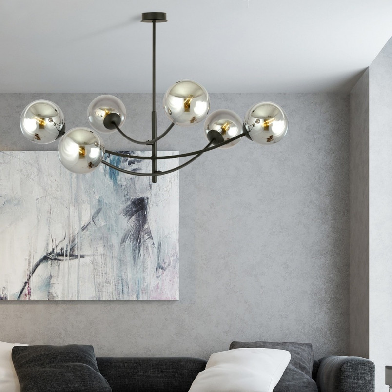 Lampa sufitowa Hunter VI - szklane kule, 89cm | Emibig