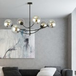 Lampa sufitowa Hunter VI - szklane kule, 89cm | Emibig