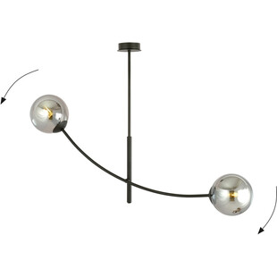 Lampa sufitowa Hunter II Emibig | Szklane kule, grafit/czarny