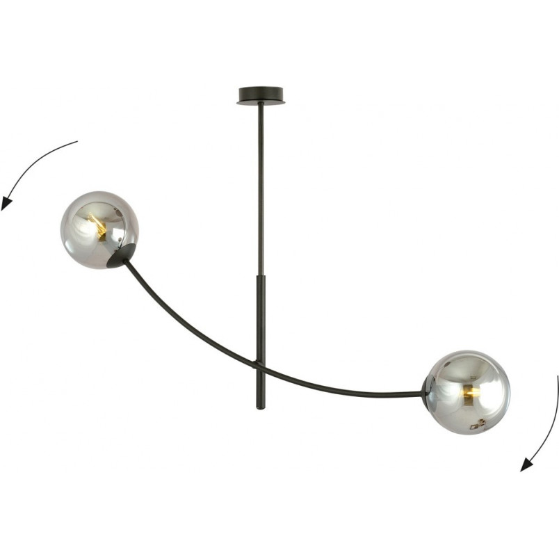 Lampa sufitowa Hunter II Emibig | Szklane kule, grafit/czarny