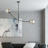 Lampa sufitowa Hunter II Emibig | Szklane kule, grafit/czarny
