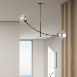 Lampa sufitowa Hunter II Emibig | Szklane kule, grafit/czarny