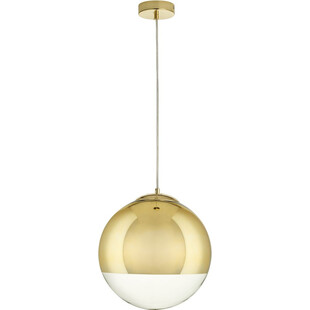 Lampa wisząca złota Step - Kula szklana Flash 30cm | Step Into Design