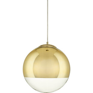 Lampa wisząca złota Step - Kula szklana Flash 30cm | Step Into Design