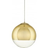 Lampa wisząca złota Step - Kula szklana Flash 30cm | Step Into Design