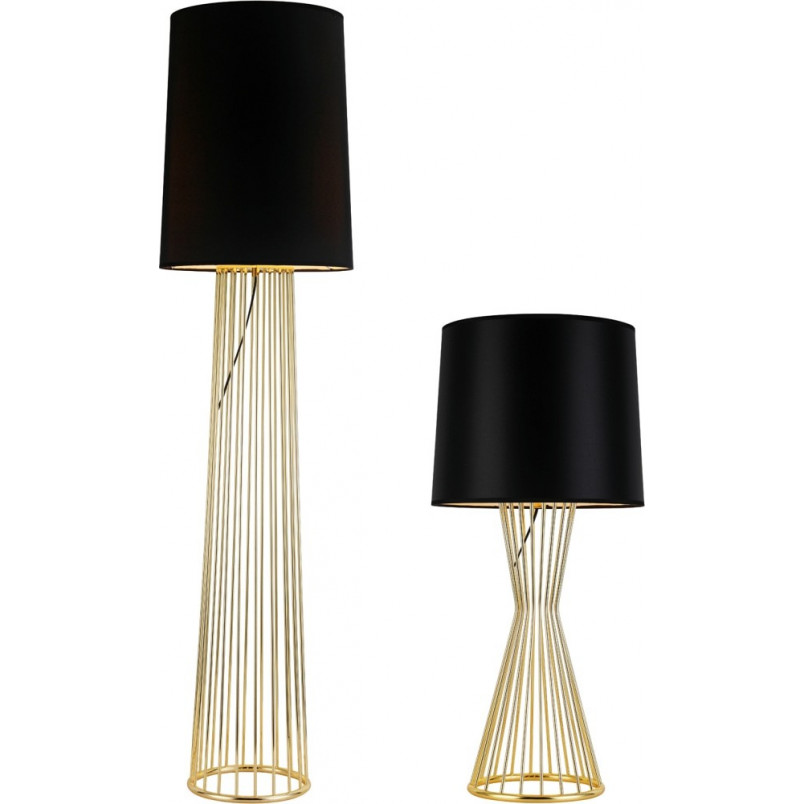 Lampa podłogowa czarno-złota Filo 156 | Step Into Design