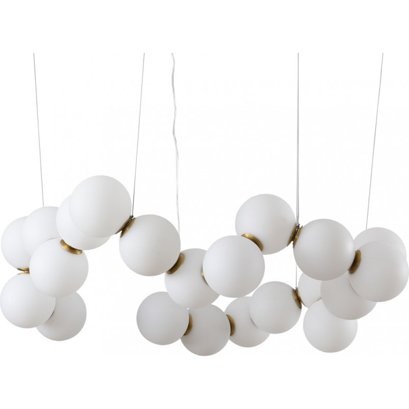 Lampa wisząca Coralli - designerski żyrandol z białymi kulami | Step