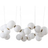 Lampa wisząca Coralli - designerski żyrandol z białymi kulami | Step