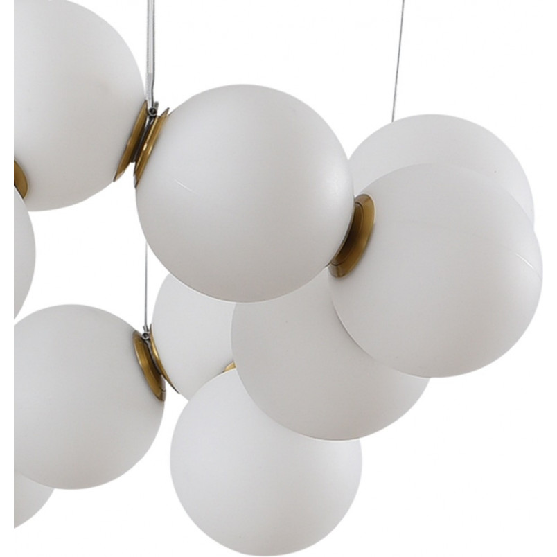 Lampa wisząca Coralli - designerski żyrandol z białymi kulami | Step