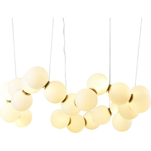 Lampa wisząca Coralli - designerski żyrandol z białymi kulami | Step