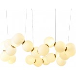 Lampa wisząca Coralli - designerski żyrandol z białymi kulami | Step