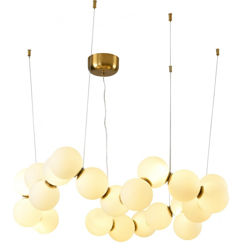 Lampa wisząca Coralli - designerski żyrandol z białymi kulami | Step