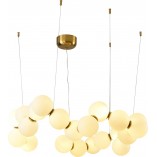 Lampa wisząca Coralli - designerski żyrandol z białymi kulami | Step