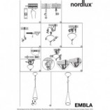 Lampa wisząca Nordlux Embla - Szkło dymione, E27 | Sklep z lampami
