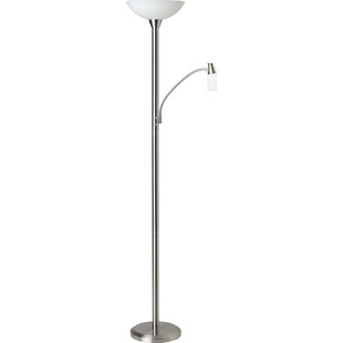 Lampa podłogowa szklana antyczna Lucy Satynowy Chrom marki Brilliant