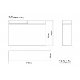 Konsola Stam 115x28cm Orzech | Nordifra - Sklep