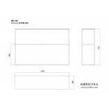 Konsola industrialna Stam | Nordifra - 115x28cm, dąb czarny