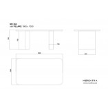 Stół prostokątny Pelare 180x90cm dąb - Nordifra | Elegancki design