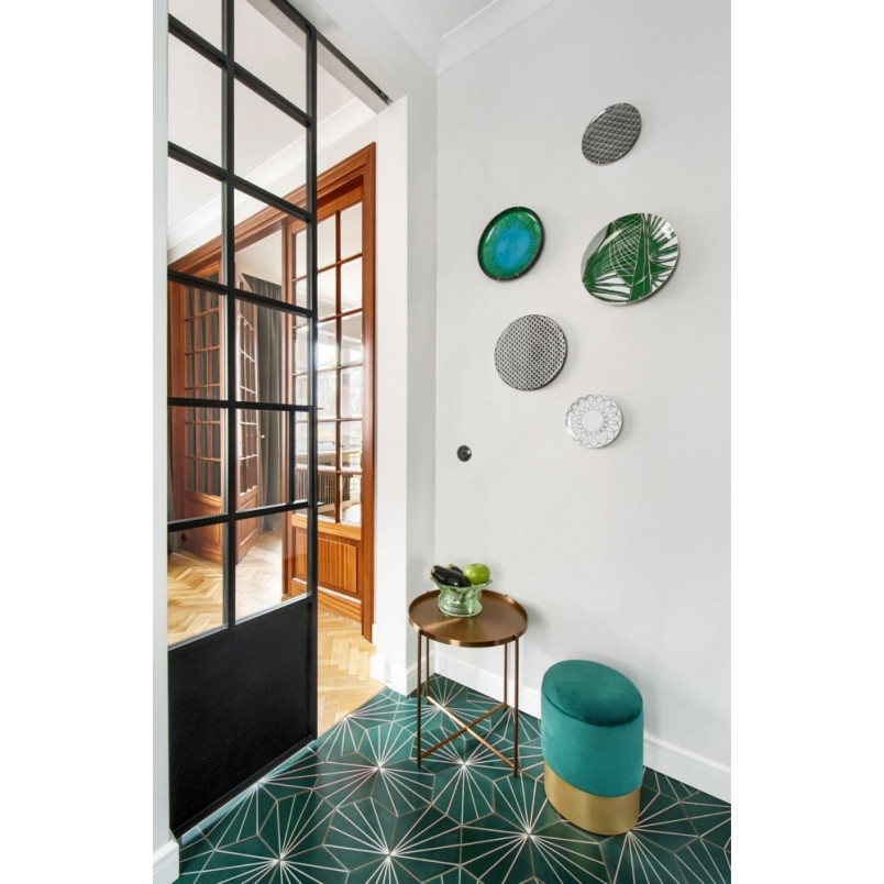 Pufa welurowa ze schowkiem miętowa | Moos Home - Stylowe meble