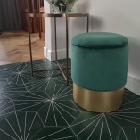 Pufa welurowa ze schowkiem miętowa | Moos Home - Stylowe meble