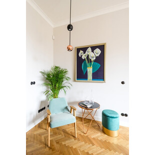 Pufa welurowa Velvet z schowkiem | Moos Home - Zielona