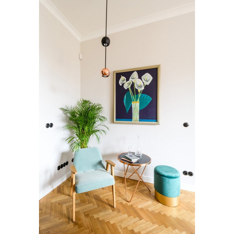 Pufa welurowa Velvet z schowkiem | Moos Home - Zielona