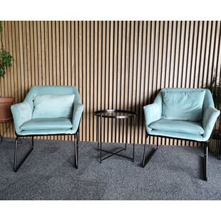 Fotel welurowy Fluence miętowy - Moos Home | Komfort i styl