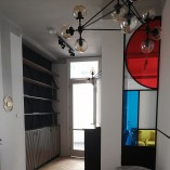 Lampa Wisząca Astrifero X - Designerski Żyrandol Czarno-Bursztynowy | Step