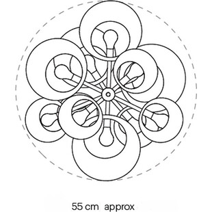Lampa wisząca Astronomy XI | Czarna, metalowa, 11 punktów | Step