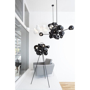 Lampa wisząca Astronomy XI | Czarna, metalowa, 11 punktów | Step