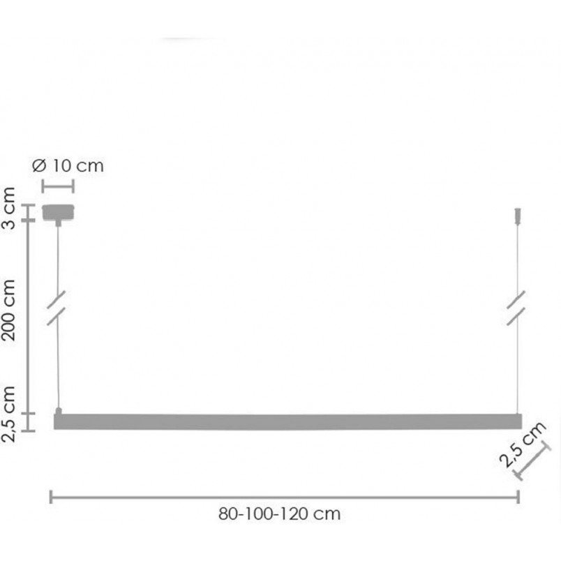 Lampa wisząca Beam LED 80cm złota | Step Into Design