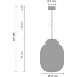 Lampa wisząca szklana Boom | Bursztynowa | Step Design