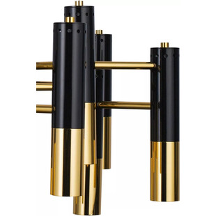 Lampa wisząca Golden Pipe XIII czarno-złota | Step Design
