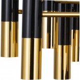 Lampa wisząca Golden Pipe XIII czarno-złota | Step Design