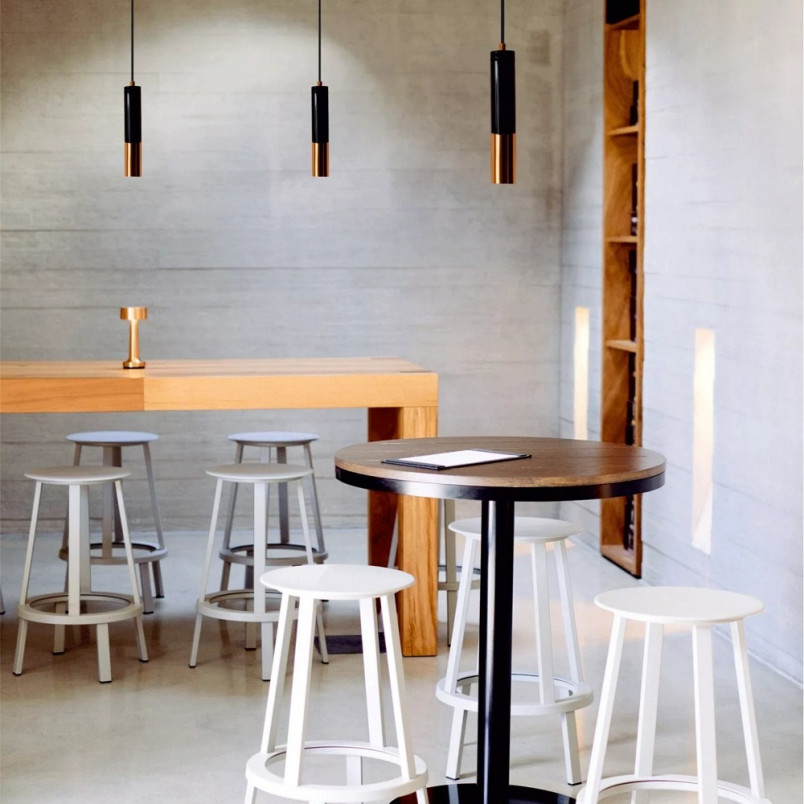 Lampa wisząca Golden Pipe XIII czarno-złota | Step Design