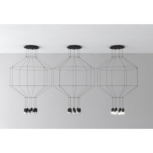 Lampa wisząca Linea 8-punktowa czarna | Step Into Design