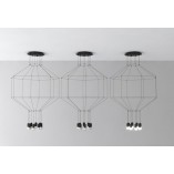 Lampa wisząca Linea 8-punktowa czarna | Step Into Design