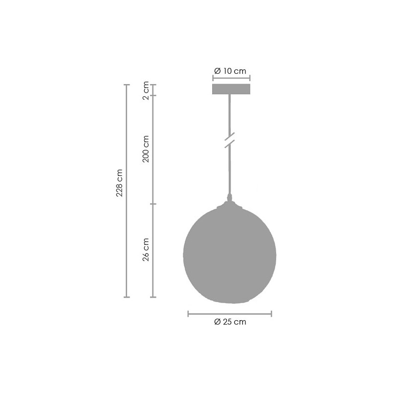 Lampa wisząca Love Bomb - bursztynowa kula | Step In Design