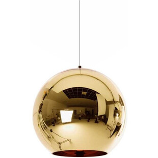 Lampa wisząca Mirror Glow - złota kula | Step Into Design