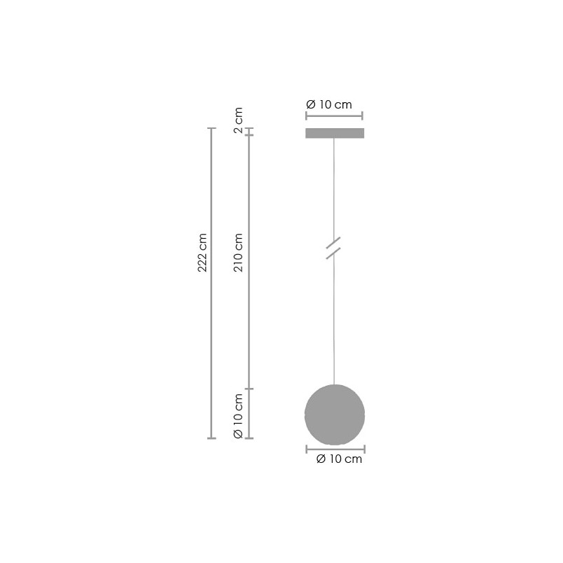 Lampa wisząca Starlight - szklana kula 10cm | Step Into Design