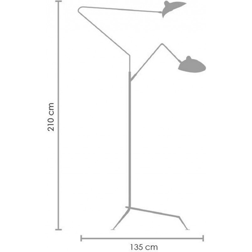 Lampa podłogowa Crane czarna | Step Into Design