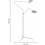 Lampa podłogowa Crane czarna | Step Into Design